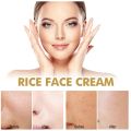 White Rice Face Cream Lighten Dark Spots Freckle Remove Melanin Improve Fine Lines Pore Refining Whitening Brightening Skin Care. 