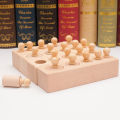Montessori cylindrical log socket children's early education puzzle puzzle teaching aids Montessori wooden toys wholesale. 