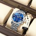 POEDAGAR brand fashion business luxury waterproof night light date timer quartz military men's watch. 