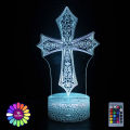Jesus Led Night Light For Church Decoration Lights Blessed Virgin Mary Lamp USB Battery Powered Room Table Lamp Christian Gift.