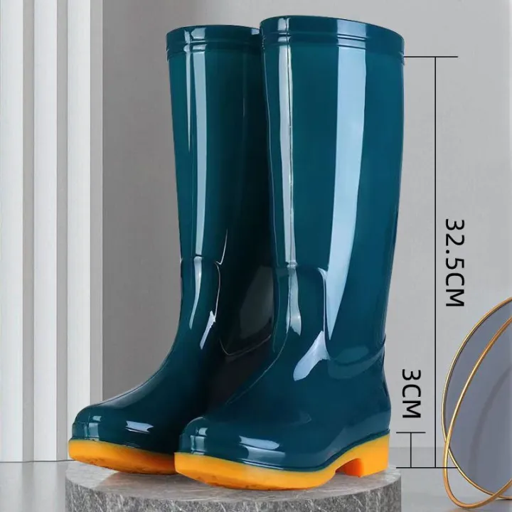 High%20Non-Slip%20Fleece-Lined%20Cotton-Padded%20Rain%20Boots%20Waterproof%20Rain%20Boots%20Barrel%20Rubber%20Shoes%20Shoe%20Cover%20Rubber%20Boots%20Women's%20Kitchen%20Warm%20Winter%20-%20Image%203