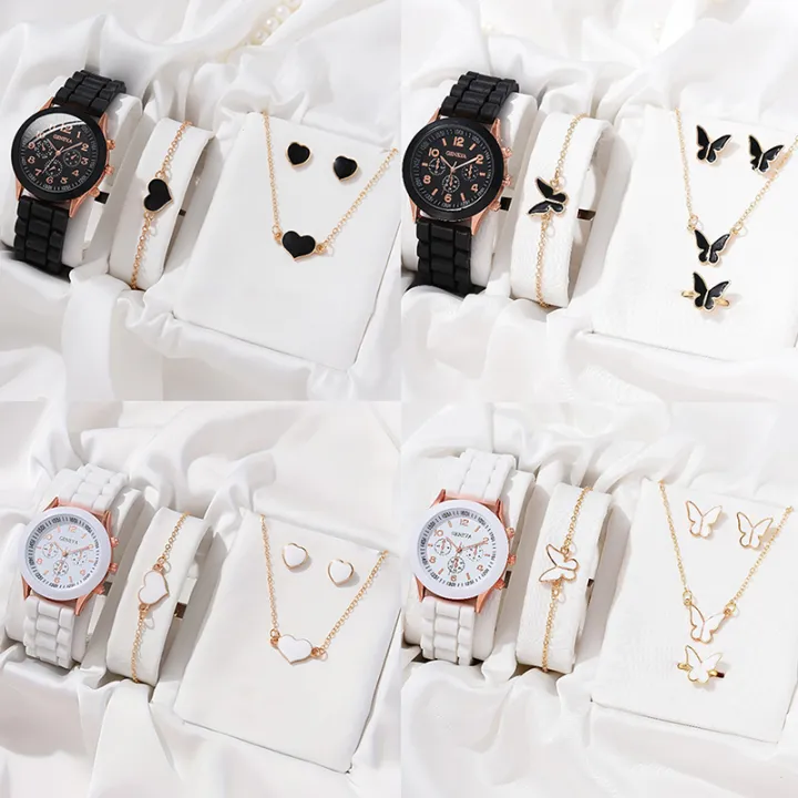 5Pcs/set%20Fashion%20Women%20Watch%20Round%20Dial%20Classic%20Watches%20Women%20Simple%20Clock&%20Jewelry%20Set%20For%20Female%20Gift%20-%20Image%202