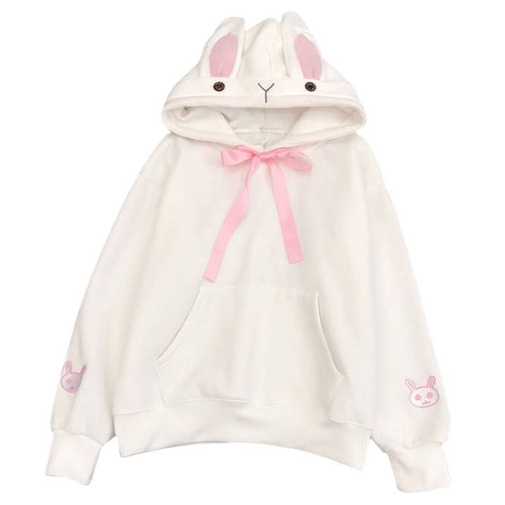 Kawaii%20Rabbit%20Ears%20Hoodie%20Winter%20Long%20Sleeve%20Blouse%20Loose%20Sweatshirt%20Design%20Cuff%20Printed%20Hooded%20Sweatshirt%20Soft%20Draw%20String%20Top%20-%20Image%205