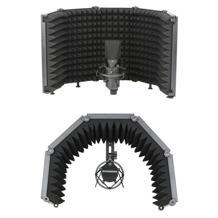 LOMEHO%203%20Plastic%20Microphone%20Shield%20Foldable%20Panels%20Adjustable%20Isolation%20Broadcast%20Sing%20Reduce%20Noise%20Recording%20Windscreen%20LO-PS68%20-%20Image%205