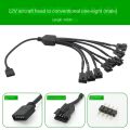 1pcs Motherboard 12v 4pin Rgb / 5v 3pin Argb To Sm Jst Female Male Conversion Adapter Cable 30cm For Pc Computer. 