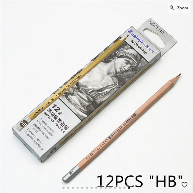 Kasimir Drawing Pencils Sketching Pencils Professional Sketch Pencils Set for Drawing 12pcs  HB