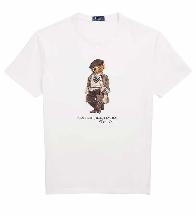 Polo%20Ralph%20Lauren%20Round%20Neck%20T-Shirt%20Men's%20%20Polo%20T-Shirt%20%20Bear%20Pony%20-%20White%20-%20Image%202
