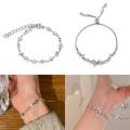 New Bracelet Sweet INS Love Heart Hollow Heart Bow Bracelet Jewelry for Daily wear Party accessory Gift for her Fashion enthusiasts Jewelry collection.