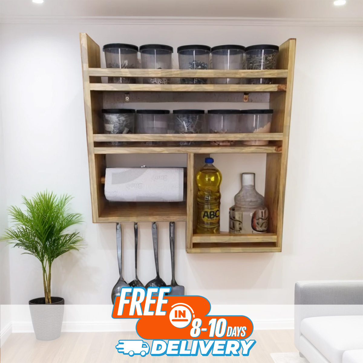 Kitchen storage rack multi Functional Kitchen Rack organizer Shelve Jar Rack Storage Shelf Cabinet Stand SPKO14