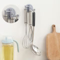 Multifunctional bathroom wall shelf free punching seamless trace rack rotating hook strong 3 branch rotating sticky hook. 