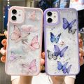 Butterfly Bling Clear Case for iPhone 13 12 11 Pro X XS Max XR 6 7 8 Plus Glitter Case,Cute Butterflies Design Soft Slip Resistant Protective Phone Case Cover casing iphone 11 case iphone 13 pro max casing iphone case.