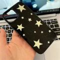 Cool Stars Gloss Black Stylish Phone Case For iPhone 15 14 13 Pro Max 11 12 Mini XR Max X 7 8 Plus SE Y2K Shockproof Soft Cover.