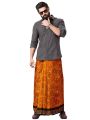 AMANAT SHAH LUNGI FOR MEN / LINEN FABRICS / BATIK PRINT DESIGN /  STITCHED LUNGI (5 HAND) লুঙ্গি. 