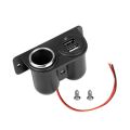 【Shop Now and Save】 Black Car Auxiliary USB Dual Power Outlet 12V Socket Plug Adapter Car Accessories. 