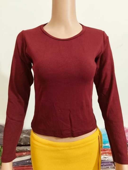 Women's%20and%20Girls'%20for%20Cotton%20New%20Stylish%20Short%20Body%20Full%20Sleeve%20Crop%20Top%20Blouse-Fashionable,%20Soft,%20Ribbed%20Fabric%20-%20Image%206