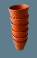 Clay tee cup set. Clay Cup. Matir cup. Matir Tea cup. Handmade.Clay Tea Cup. Master cup set. 6 pis cups in a box.