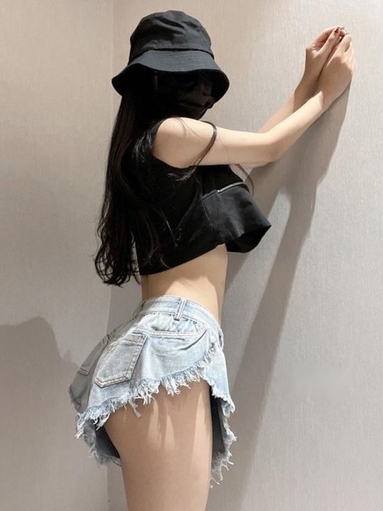 WOMENGAGA%20Summer%20Hot%20High%20Waist%20Flared%20Shorts%20Fashion%20Loose%20Casual%20Denim%20Shorts%20Fashion%202022%20Cowboy%20Bluw%20Sweet%20UNR7%20-%20Image%202