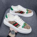Winter Warm Fleece-Lined Men's Casual Shoes Height Increasing Mcqueen Sneakers White Shoes Fashion Trendy Men's Shoes. 
