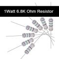 25Pcs 1Watt 6.8K Ohm Resistor 1W 6.8K Ohm Metal Film Resistor 6.8K Ohm 1 Watt Metal Oxide Film Resistor Axial Lead 6.8K Ohm ±5% Tolerance Passive Components. 