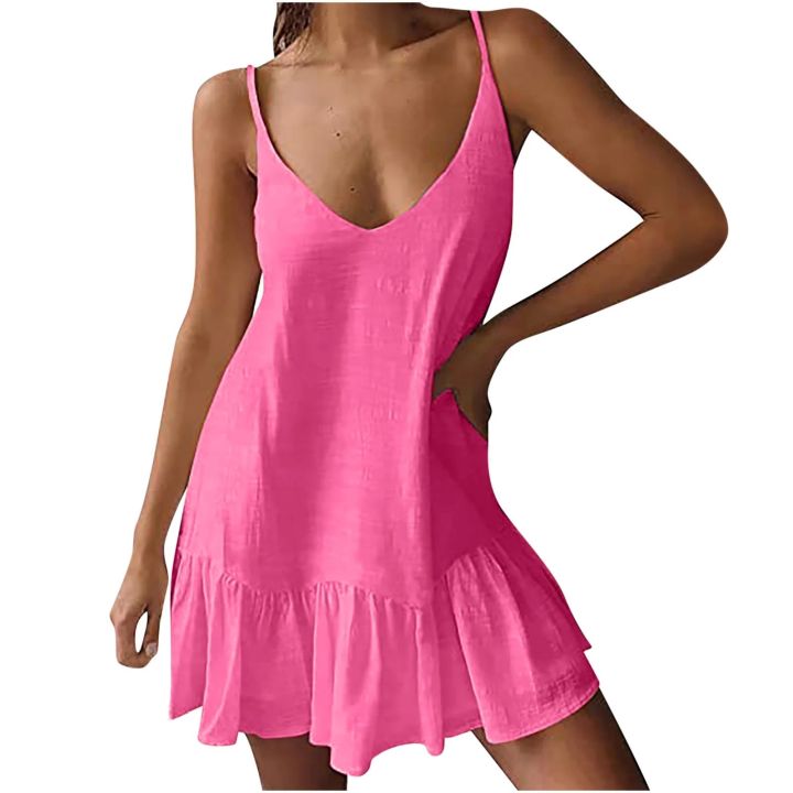 Breezy%20Cotton%20Soft%20Mini%20Dress%20for%20Women%20with%20Simple%20Yet%20Elegant%20Design%20-%20Image%204