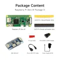 Raspberry Pi Zero W (built-in WiFi) Development Kit with USB HUB or 2.13inch e-Paper HAT and Basic Components. 