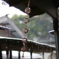 Hang Rain Chain Beautiful Metal Rain Chain with Exquisite Bell Decor Perfect Gutter Roof Decoration for Soutast Asian Homes Efficient Drainage Tool Sle Rain Chain.