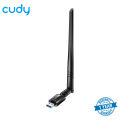 Cudy WU1400 AC1300 Dual Band High Gain USB Wi-Fi Adapter - 867Mbps at 5GHz and 400Mbps at 2.4GHz - 5dBi High Gain Detachable Antenna - Compatible with Windows, macOS, Linux - Black. 