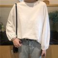 2023 New Autumn Korean Style Loose ins Preppy Style Lantern Sleeve Thin Long Sleeve T T-shirt Women's Student Shirt Fashion. 
