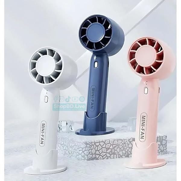 Portable Mini Handheld Fan T10 USB Rechargeable 3 Speed Mobile Stand