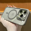 Acrylic Phone Case For iPhone 15 14 13 12 11 Pro Max Plus Magnetic For Magsafe Shockproof Clear Lens Standing Cover.