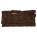Pack of 140Pcs Rubber Stamps Set Vintage Wooden Box Case Alphabet Letters Number Craft (No Ink Pad Included).