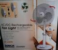 Rechargeable SUNCA 16” AC/DC stand Fan with Remote. 