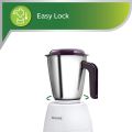 PHILIPS 500W Mixer Grinder (White and Purple) HL7505/00. 