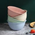 Wheat Straw Anti-Fall Bowl Dinner Bowl Bamboo Fiber Divided Dining Bowl Cartoon Snack Tray Breakfast Dishes Kitchen Tableware.