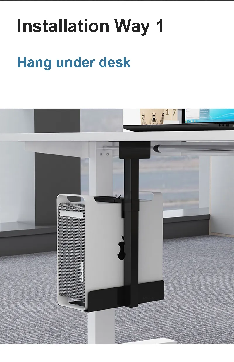 Universal PC Case Holder Under Desk Wall Side Mount CPU Stand ...