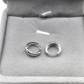 AliExpress S925 sterling silver glossy earrings cross-border minimalist design sense of male and female earrings jewelry.