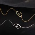 Love Interlocking Necklace 2023 New Women's Clavicle Chain Women's Light Luxury Niche Design Sense Simple Temperament Clavicle Chain.