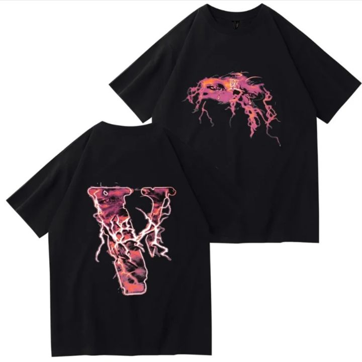YZLDS Vlone T Shirt 2023 Mens Designers T Shirts Loose Tees Fashion Brands Tops Man S Casual Luxurys Clothing Street