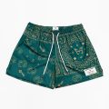 2023 New Ryoko Rain Mesh Shorts Mens Trend Paisley Print Shorts Gym Basketball Shorts Men Workout Running Short Pants.