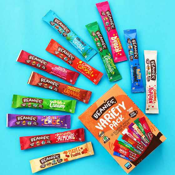 Beanies Variety Pack 12flavours Coffe Sticks 24g (12x2g) No Added