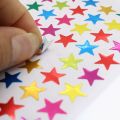 【Customizable】 School Supplies Diary Decoration Paper Stick Label Glitter Five-Pointed Star Love Children's Stickers Decorative Stickers Award Stickers Teacher Praise Stickers. 