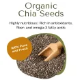 Premium Organic Chia Seeds 1kg Jar - High in Omega-3, Fiber, Antioxidants, for Healthy Diet & Weight Management. 