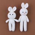 Cotton Crochet Baby Stuffed Rabbit Toy kawaii Handmade Bunny Plush Toys Newborn Handhold Sleeping Doll Kid Early Educational Toy. 