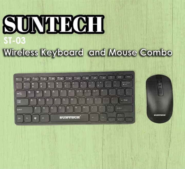 Suntech Wireless Keyboard And Mouse Combo Set Intelligent connection 2.4G with 10 meters Range