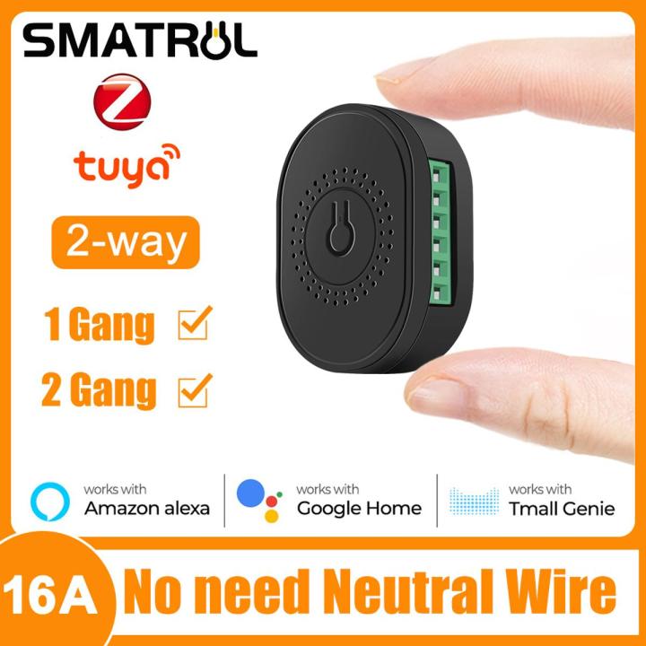 SMATRUL 1/2 Gang No Neutral Wire Tuya ZigBee Smart Light