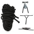 Kayak Canoe Boat Anchor Trolley System w/ Nylon Line Pad Eyes Cleats Ring Rope. 