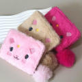 Synthetic Leather Kitten Coin Purse Cute Shape 5 Colors Plush Plush Wallet Cute Girl Card Pack for Students Young Ladies Couples. 