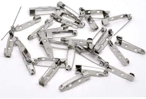 25mm Small Brooch Backs Bar Safety Pins Silver for DIY Craft , Jewelry Making Findings