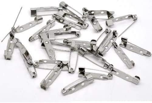25mm Small Brooch Backs Bar Safety Pins Silver for DIY Craft , Jewelry Making Findings