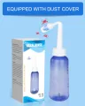 Nasal Wash Bottle Sinus Rinsing Bottle Cleaner Pressure Irrigation Neti-Pot with Sticker Thermometer for Adult & Kid.